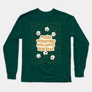 Groovy Merry Christmas Happy New Year Long Sleeve T-Shirt